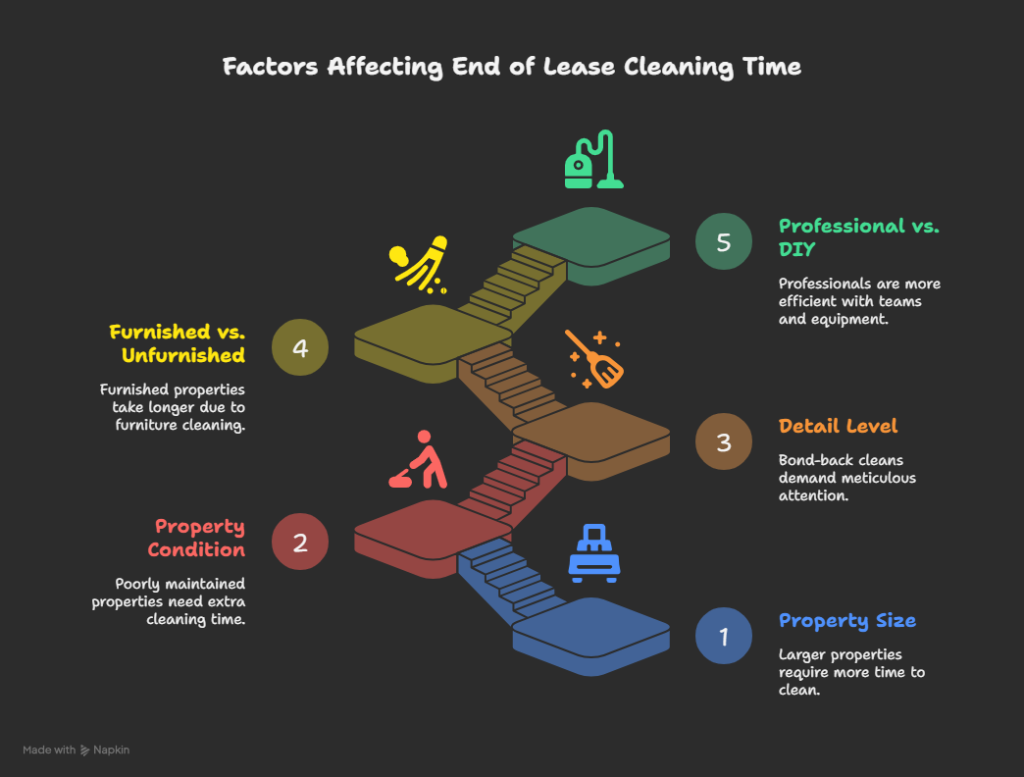 how long does an end of lease clean take