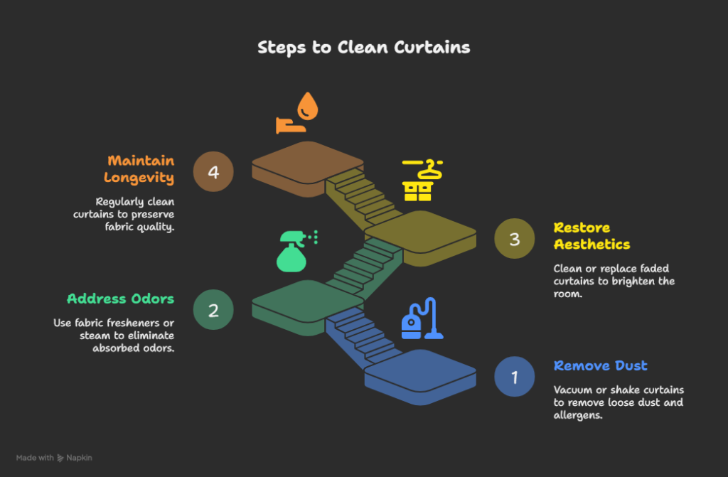 how to clean curtains