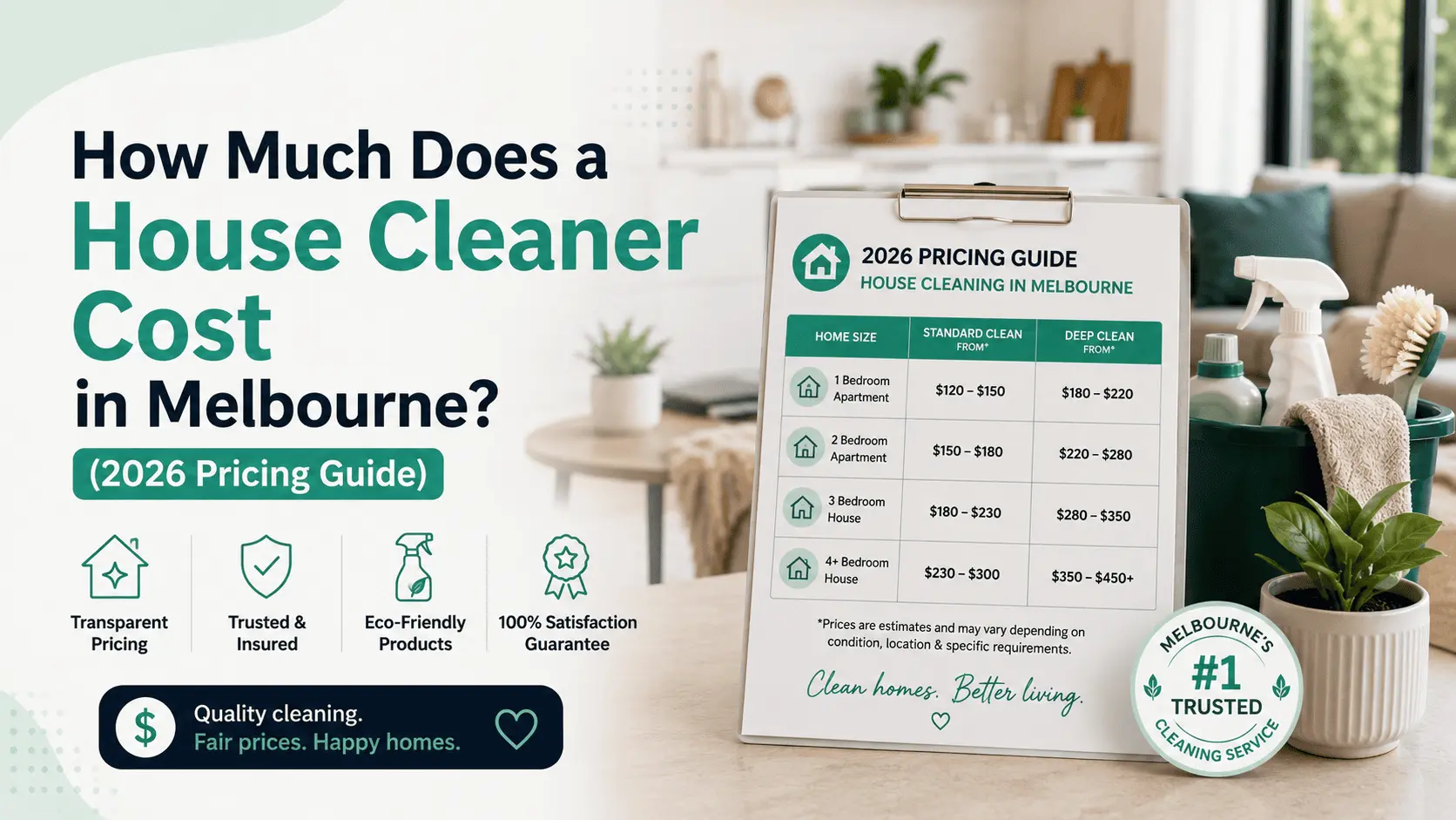 house cleaner cost in melbourne